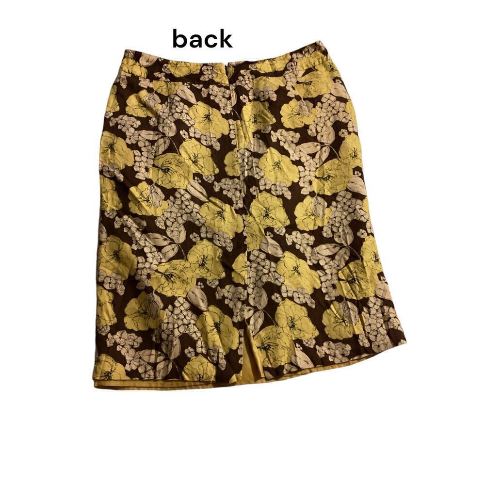 Boden yellow floral pleated mini skirt women’s UK 14 US 10